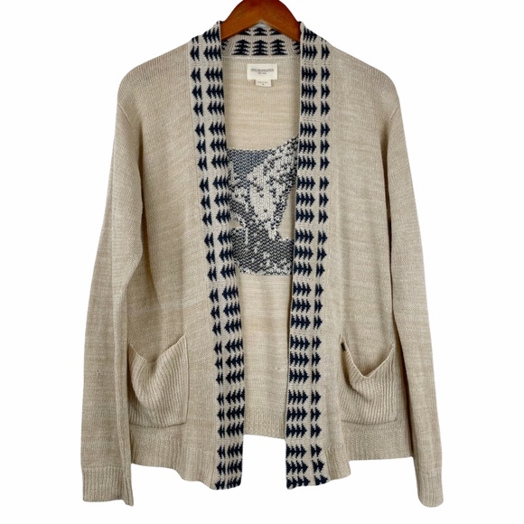 Obey Sweaters - Obey Beige Black Nantucket Bird Cardigan Sweater